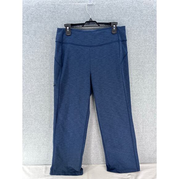 Duluth Trading Co. Women's sz M Wide Leg Pants Navy Blue Pull On Bootcut Yoga - Picture 1 of 8